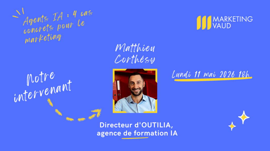 Rejoignez Marketing Vaud le 9 février 2026 au SAWI Lausanne. Découvrez comment utiliser la marque Suisse et le CES pour booster votre stratégie marketing internationale. Inscriptions ouvertes.